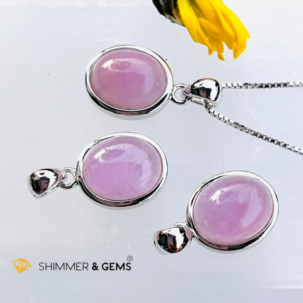 Kunzite Oval Pendant 8X10Mm Charms & Pendants