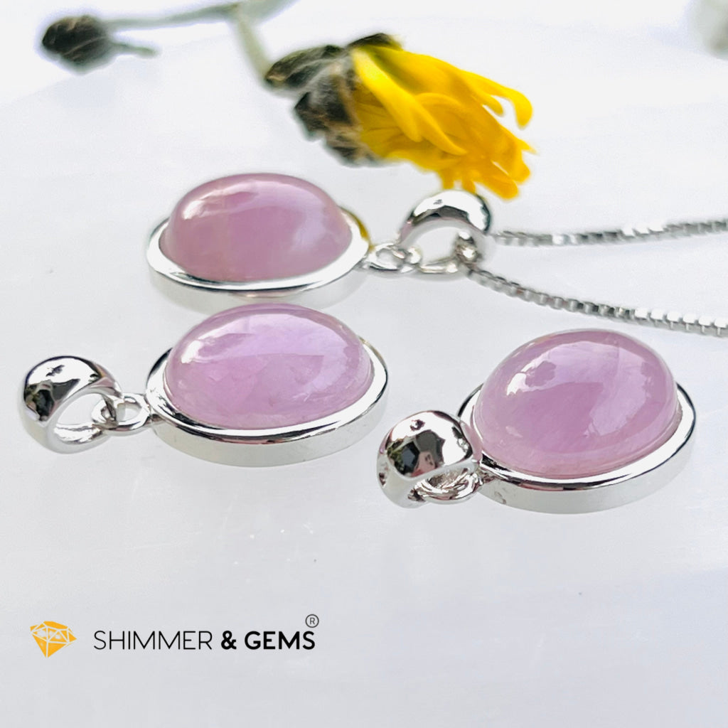 Kunzite Oval Pendant 8X10Mm Charms & Pendants
