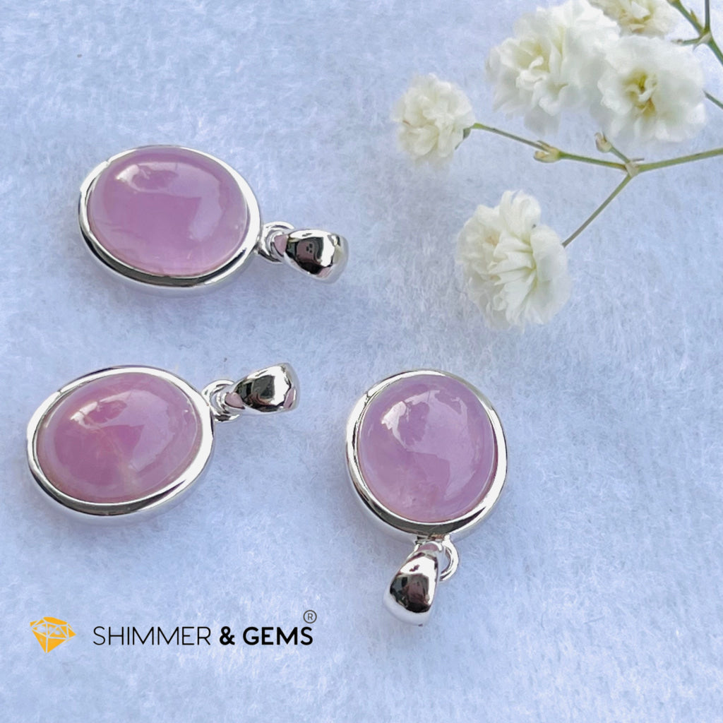 Kunzite Oval Pendant 8X10Mm Charms & Pendants
