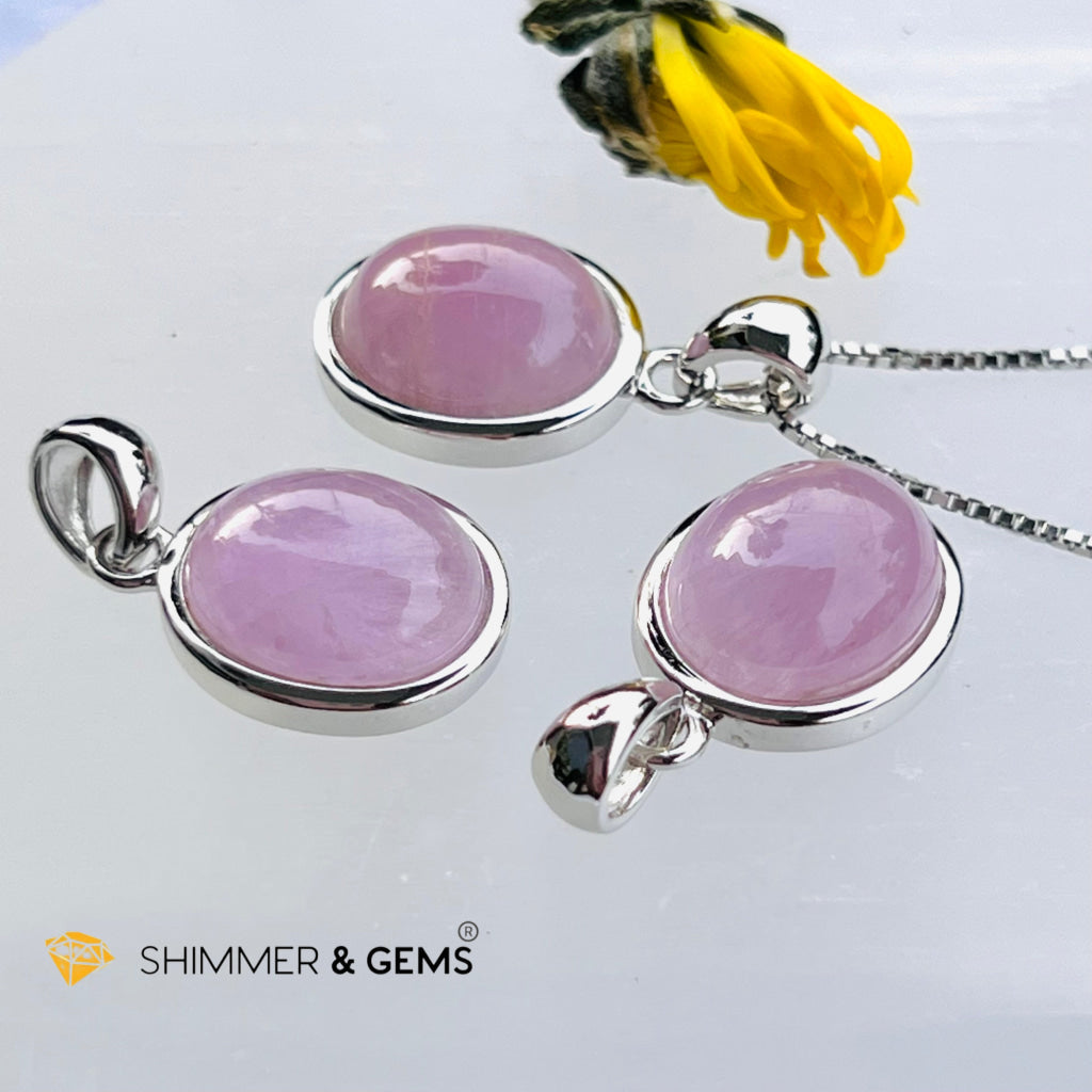 Kunzite Oval Pendant 8X10Mm Charms & Pendants