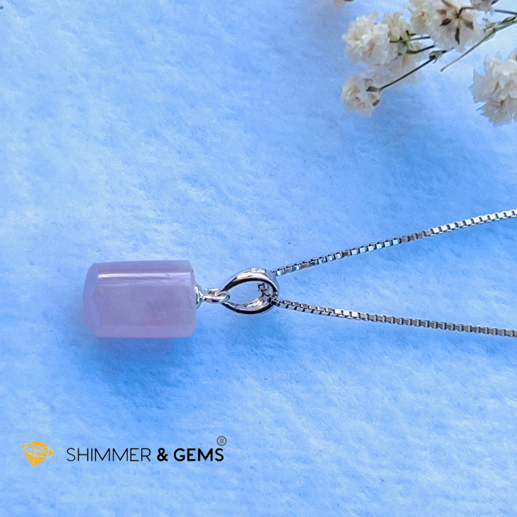 Kunzite Tube Pendant 11Mm Charms & Pendants
