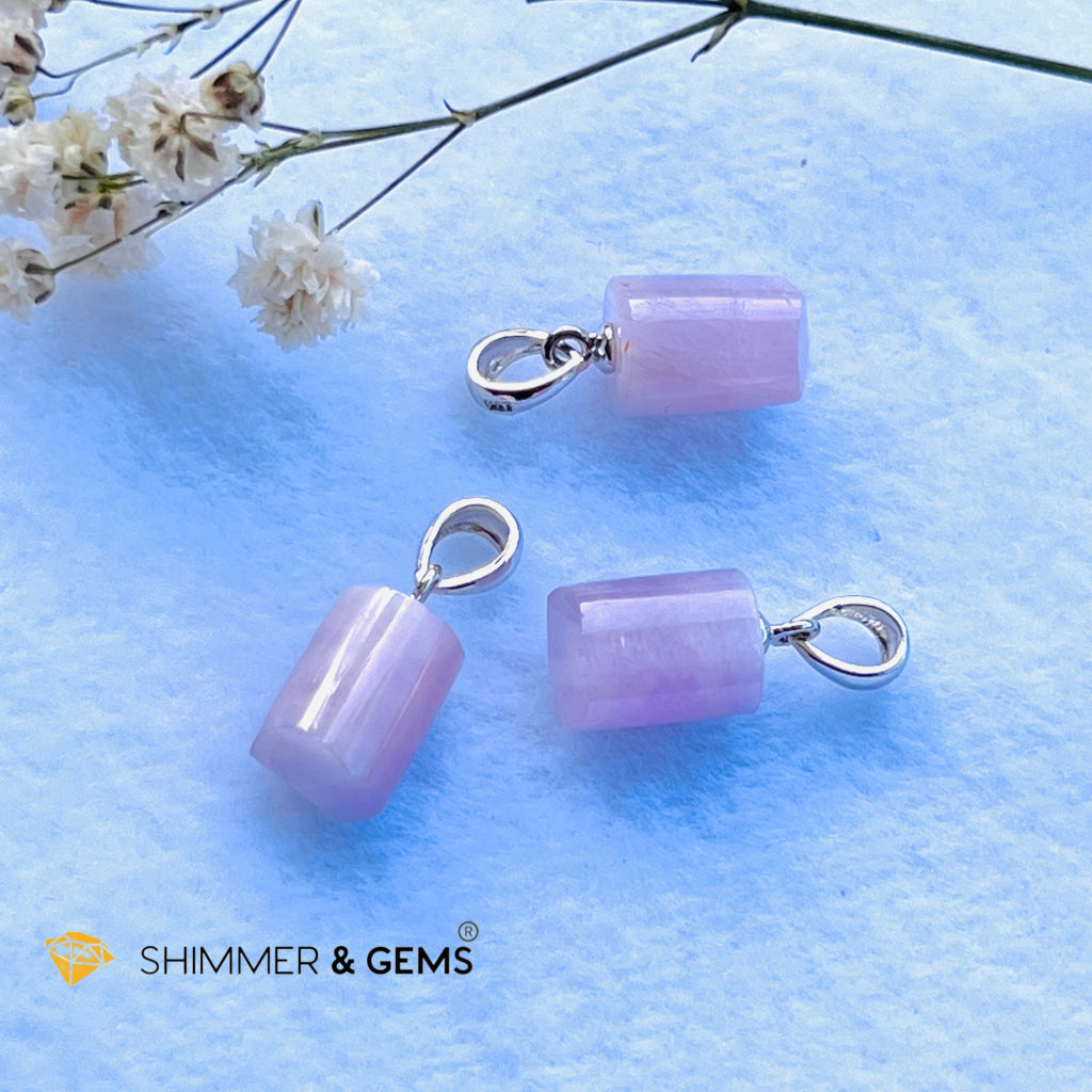 Kunzite Tube Pendant 11Mm Charms & Pendants