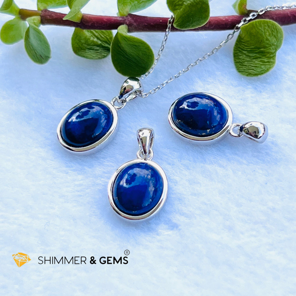Lapis Lazuli Oval Pendant 8X10Mm Charms & Pendants