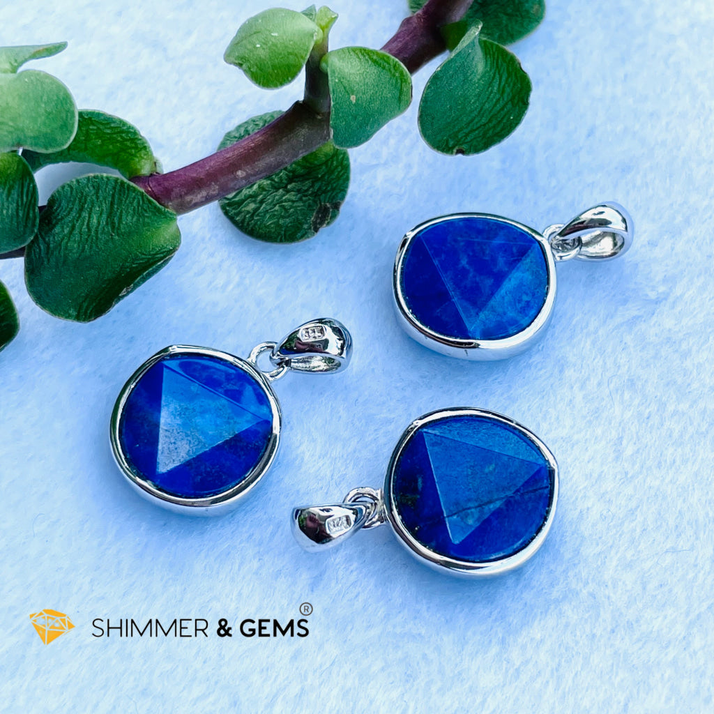 Star Of David Lapis Lazuli 12Mm Pendants 925 Silver (Wisdom & Expression) Charms