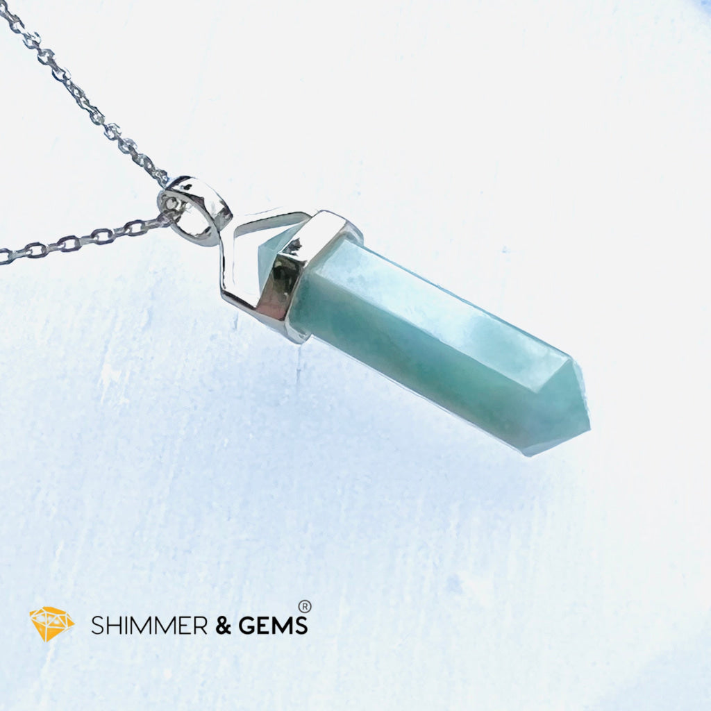 Larimar Double Pointer Pendant 925 Silver (Attract Soulmate Charms & Pendants