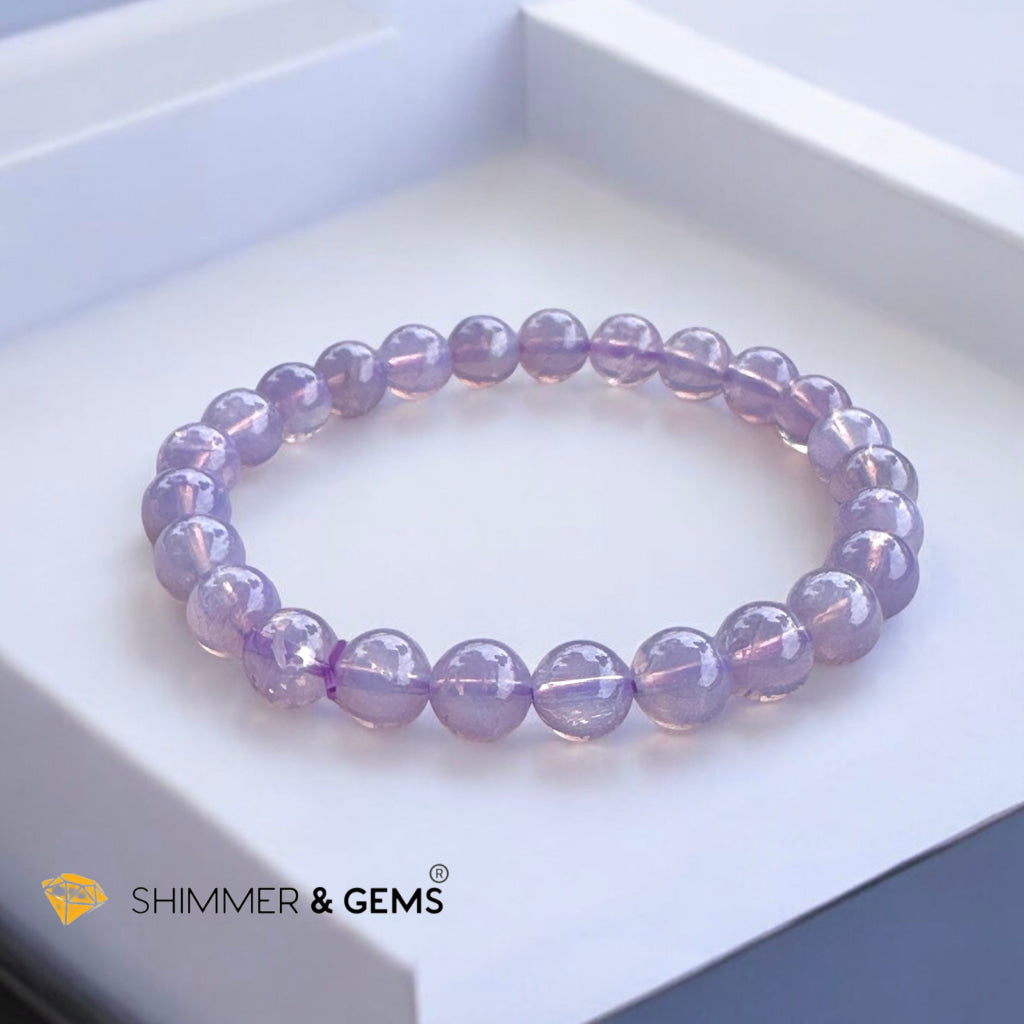 Lavender Moon Quartz Premium AAAA Grade 7mm (Brazil) Very Rare, Premium