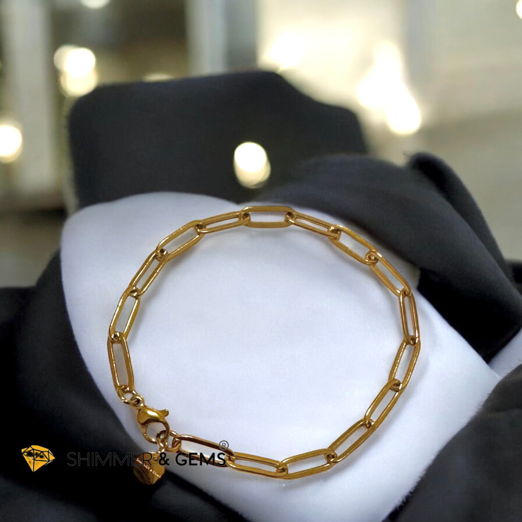 Paperclip Chain 4mm Bracelet – Steelar Luxe Collection (Stainless Steel)