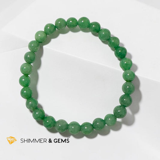 Premium Dark Green JADEITE 6-7mm Bracelet (Burma) AAAAA