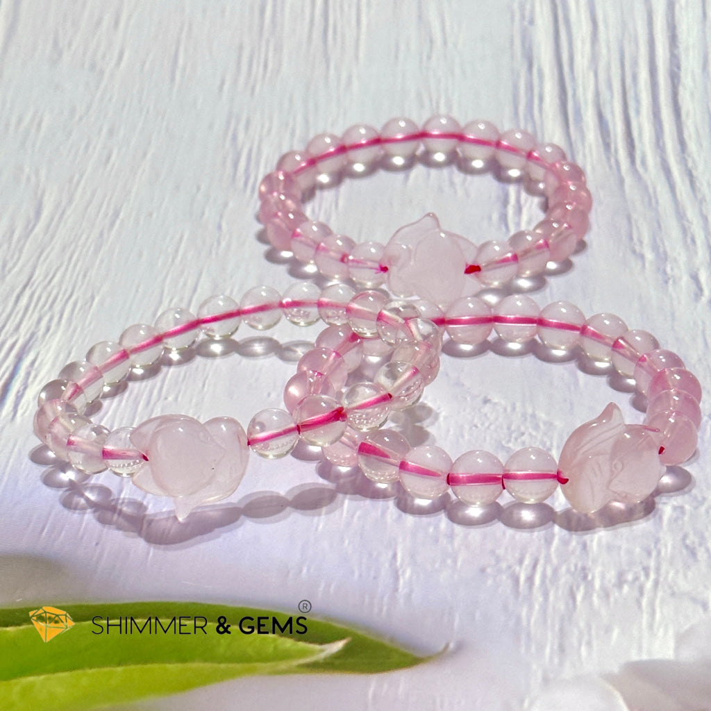 Rose Quartz Fox Bracelet