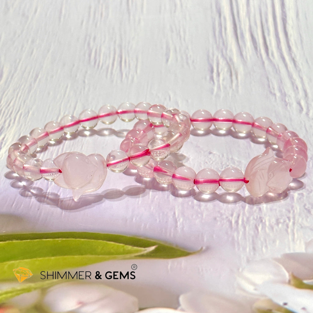 Rose Quartz Fox Bracelet