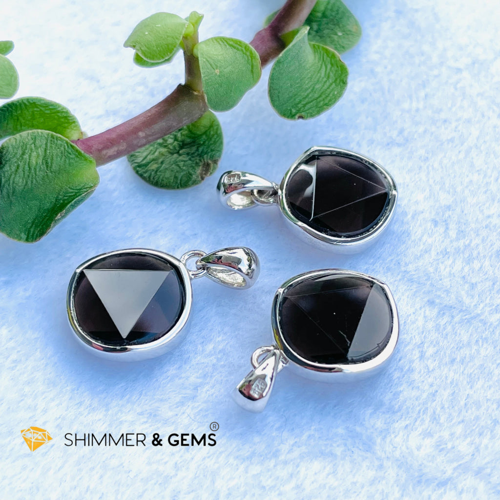 Star Of David Smoky Quartz 12Mm Pendant 925 Silver Charms & Pendants