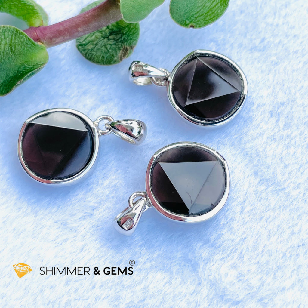 Star Of David Smoky Quartz 12Mm Pendant 925 Silver Charms & Pendants