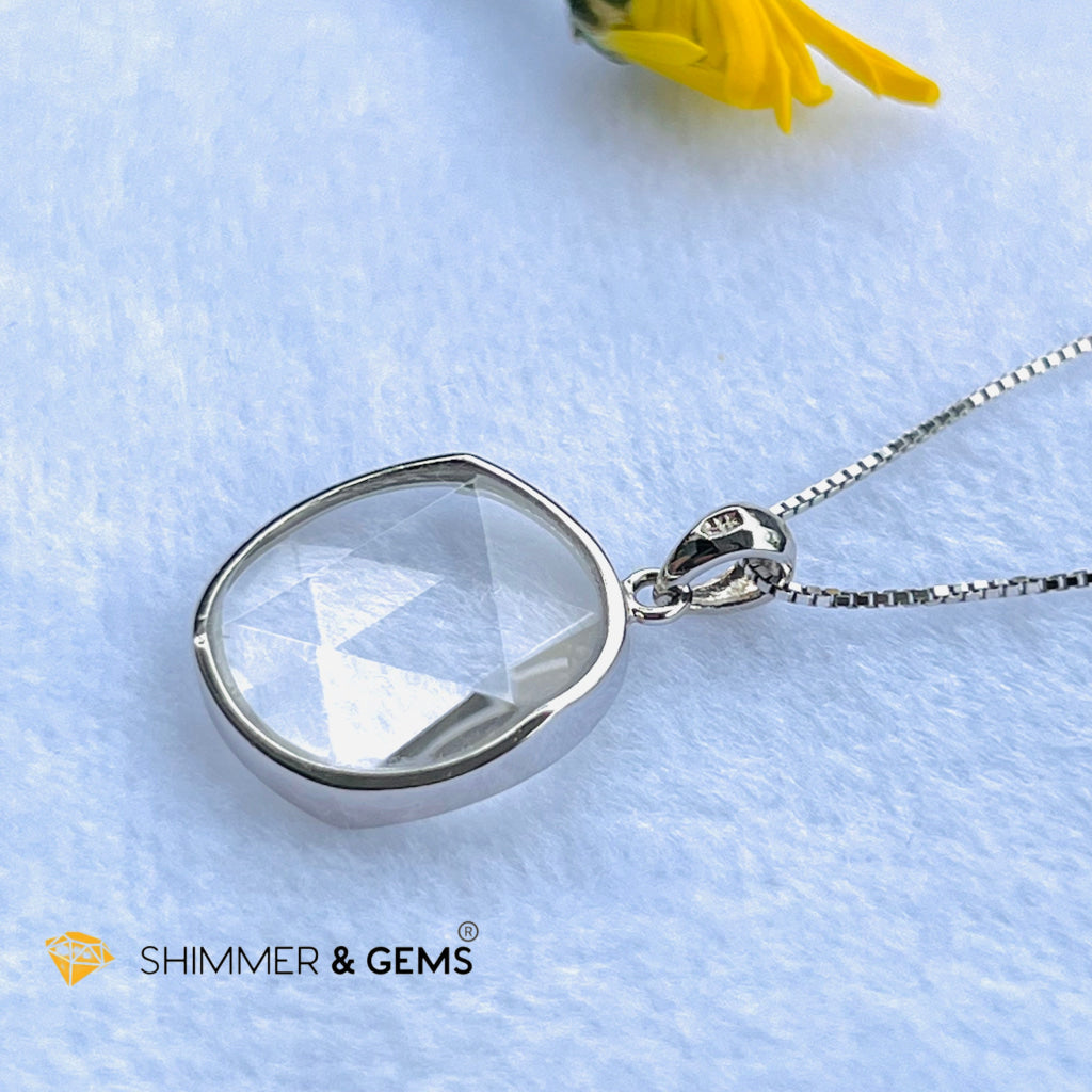 Star Of David Clear Quartz Pendants 925 Silver (Master Crystal) 18Mm Pendant Only Charms &