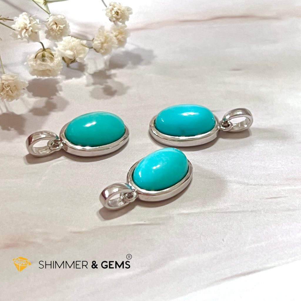 Turquoise Oval 925 Pendant