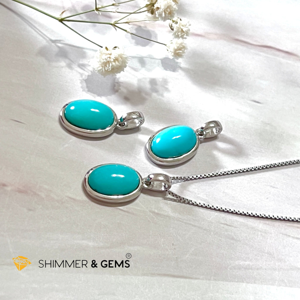 Turquoise Oval 925 Pendant