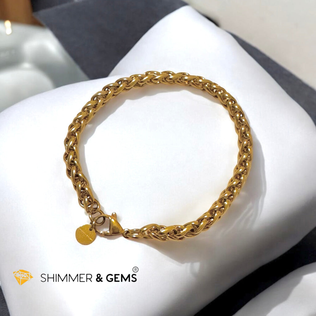 Wheat Chain 3mm Bracelet – Steelar Luxe Collection (Stainless Steel)