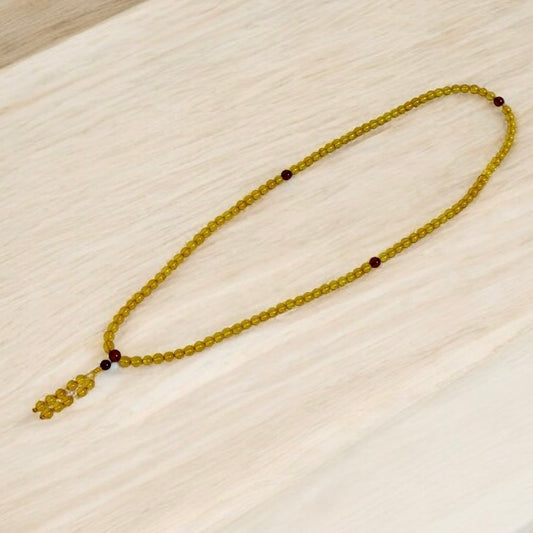 Golden Amber 5mm Mala – 108 Beads (Radiance of the Sun) Pre-coded & Activated