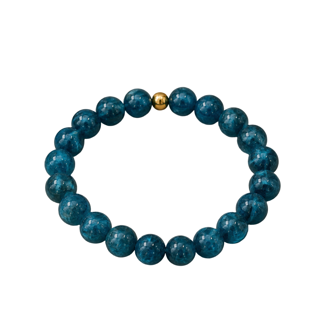Apatite 8mm Bracelet with 14k Gold Filled Bead (Weight Management)