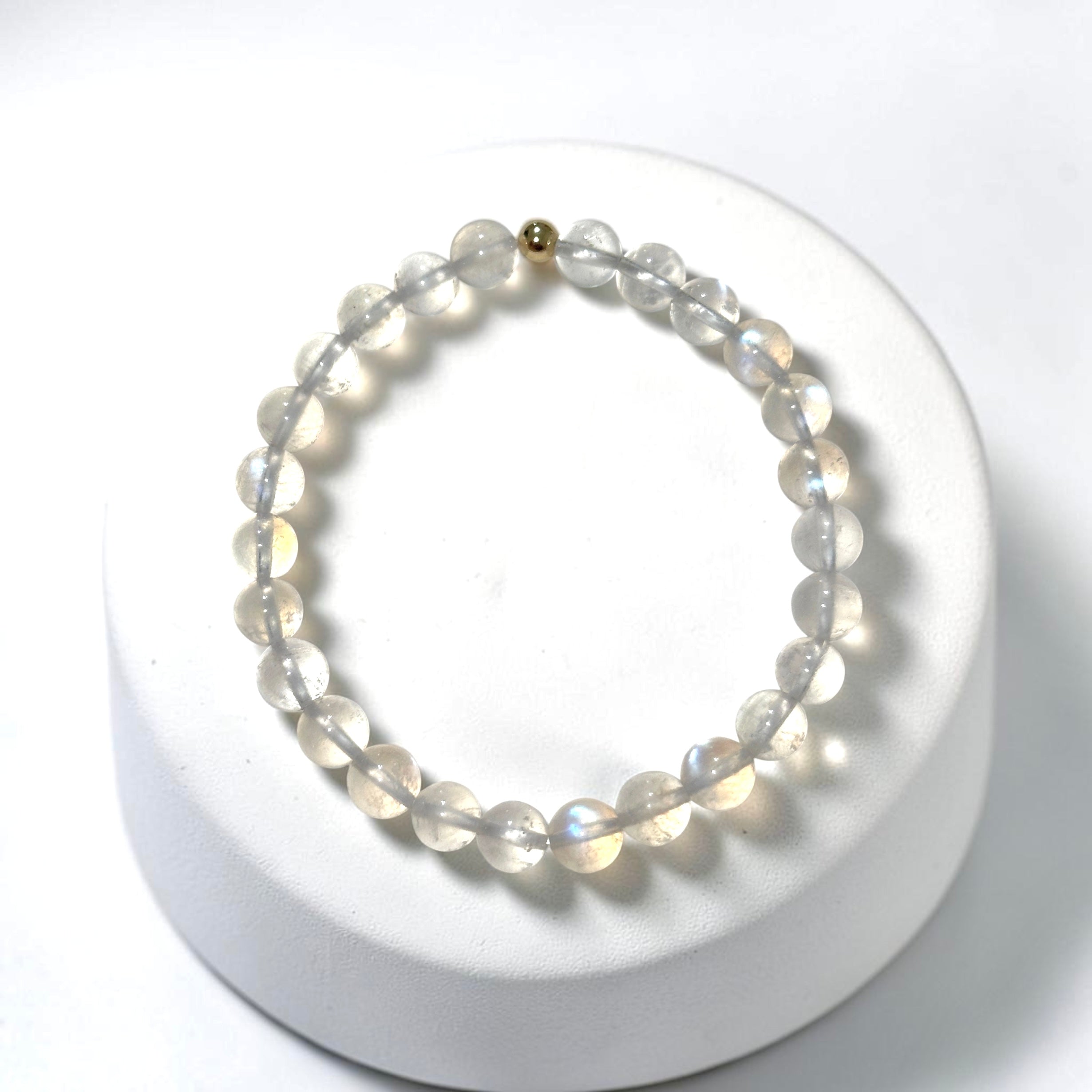 Madagascar Shiny Rainbow Moonstone Premium Grade 6mm (Limited Stocks) Rare