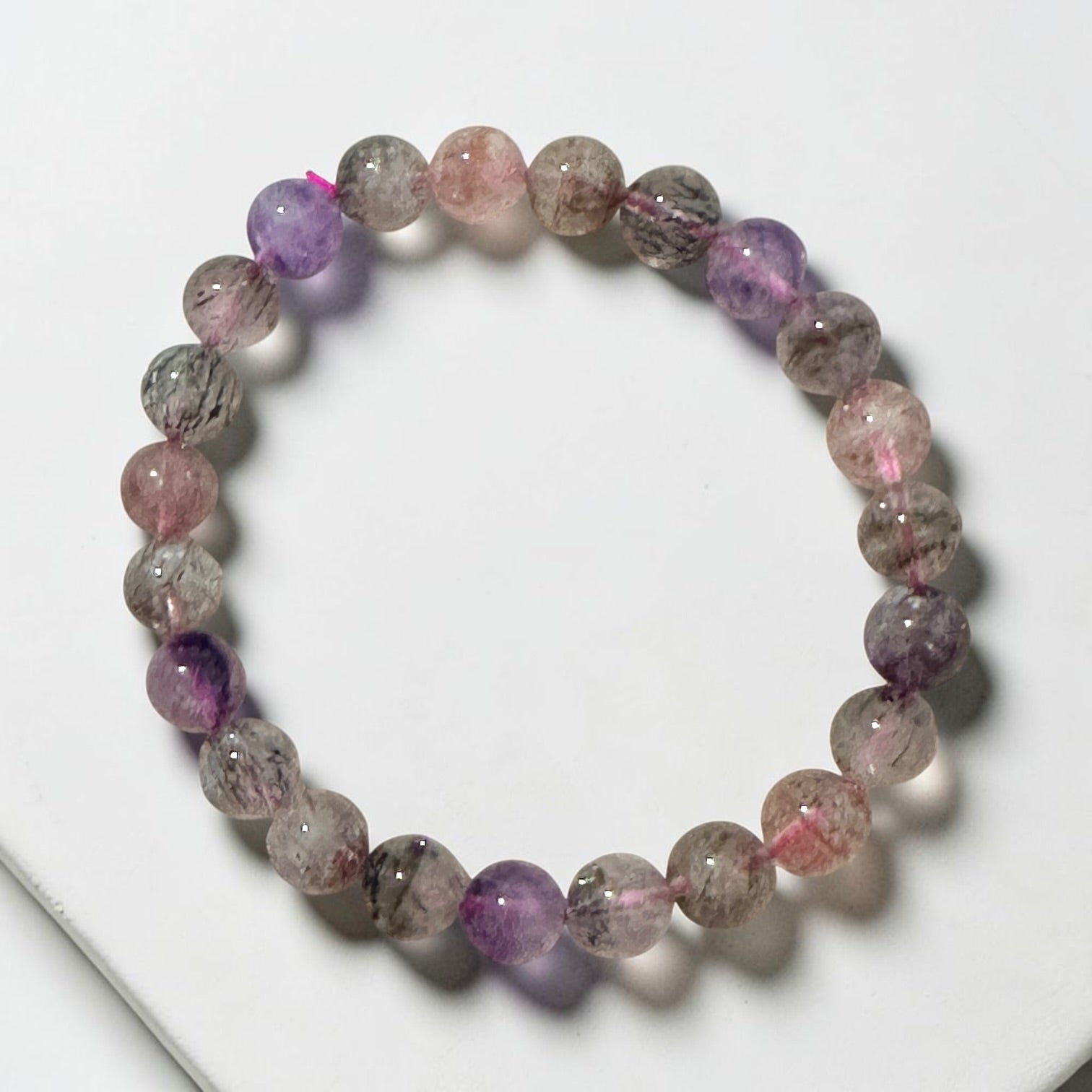 Super 7, 8mm Bracelet (Top Grade, AAAA) Good Health & Luck