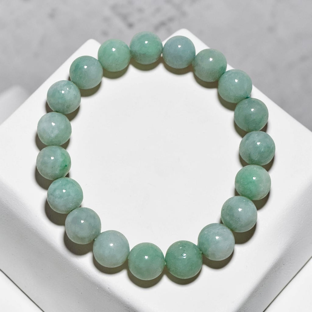 Burma Jadeite 10mm Bracelet (AA Grade)Type A Premium