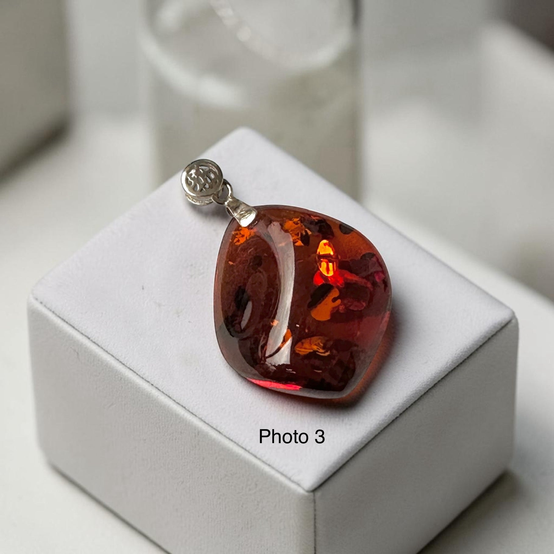 Amber Premium Pendant in 925 Silver (Magnetism & Charm)