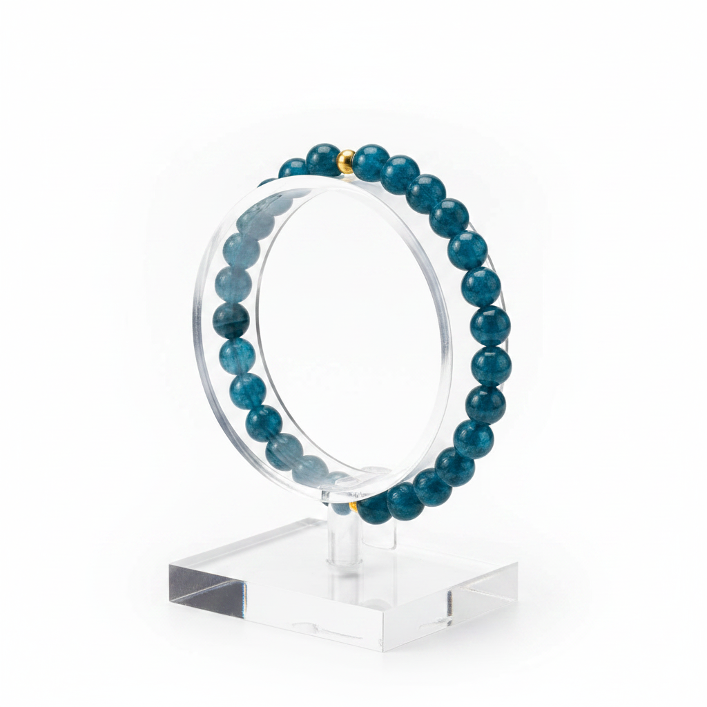 Apatite 8mm Bracelet with 14k Gold Filled Bead (Weight Management)