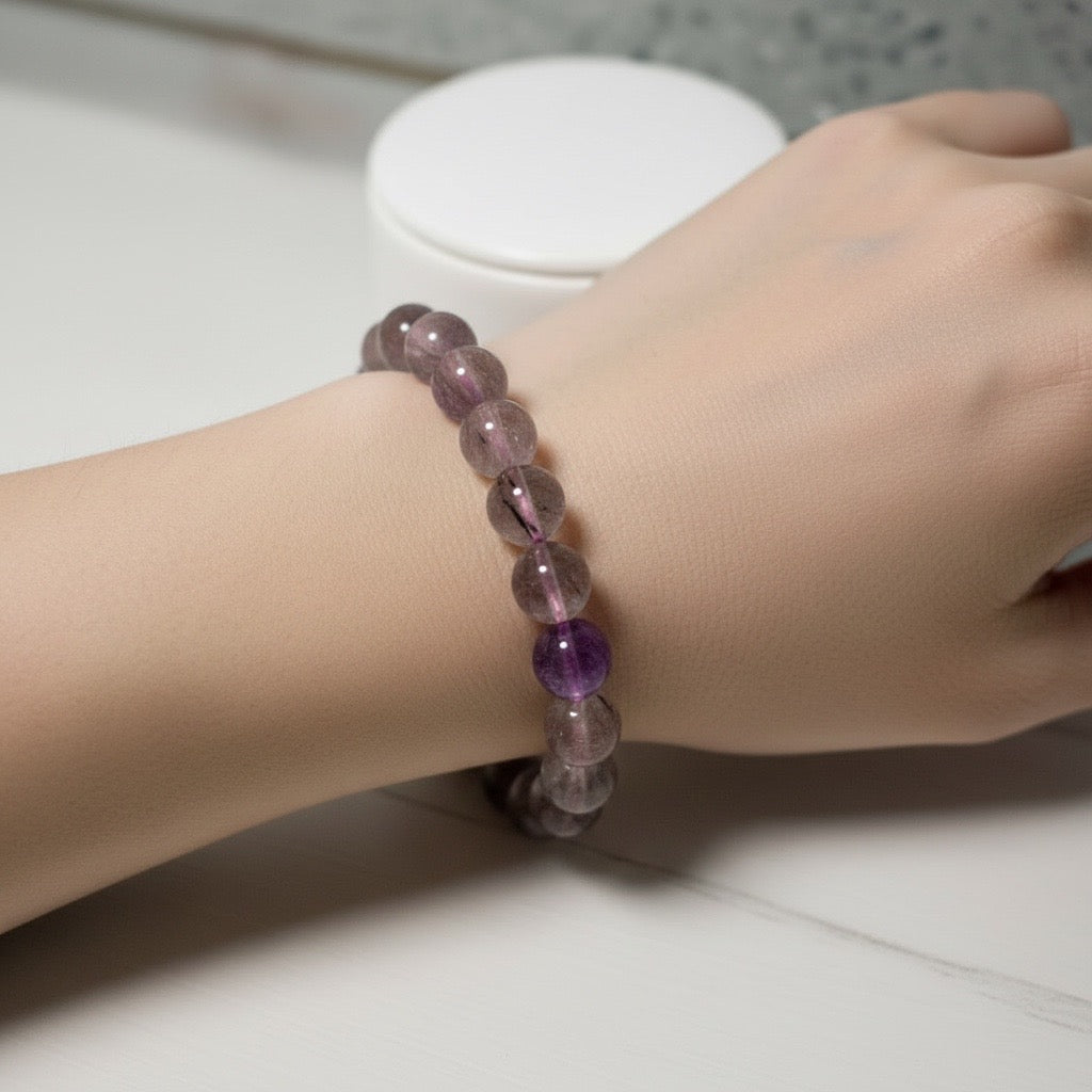 Super 7, 8mm Bracelet (Top Grade, AAAA) Good Health & Luck