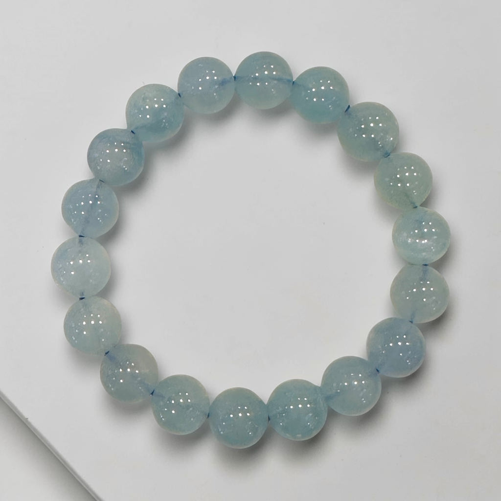 Premium Natural Aquamarine Bracelet 10mm (AAA Grade)