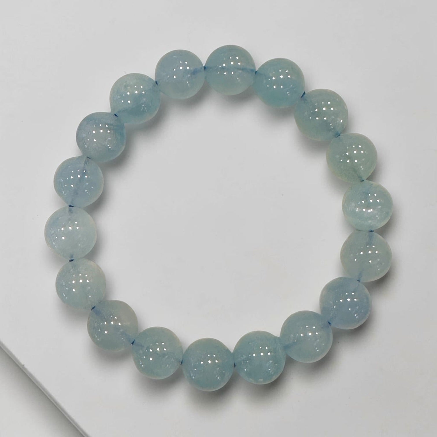 Premium Natural Aquamarine Bracelet 10mm (AAA Grade)