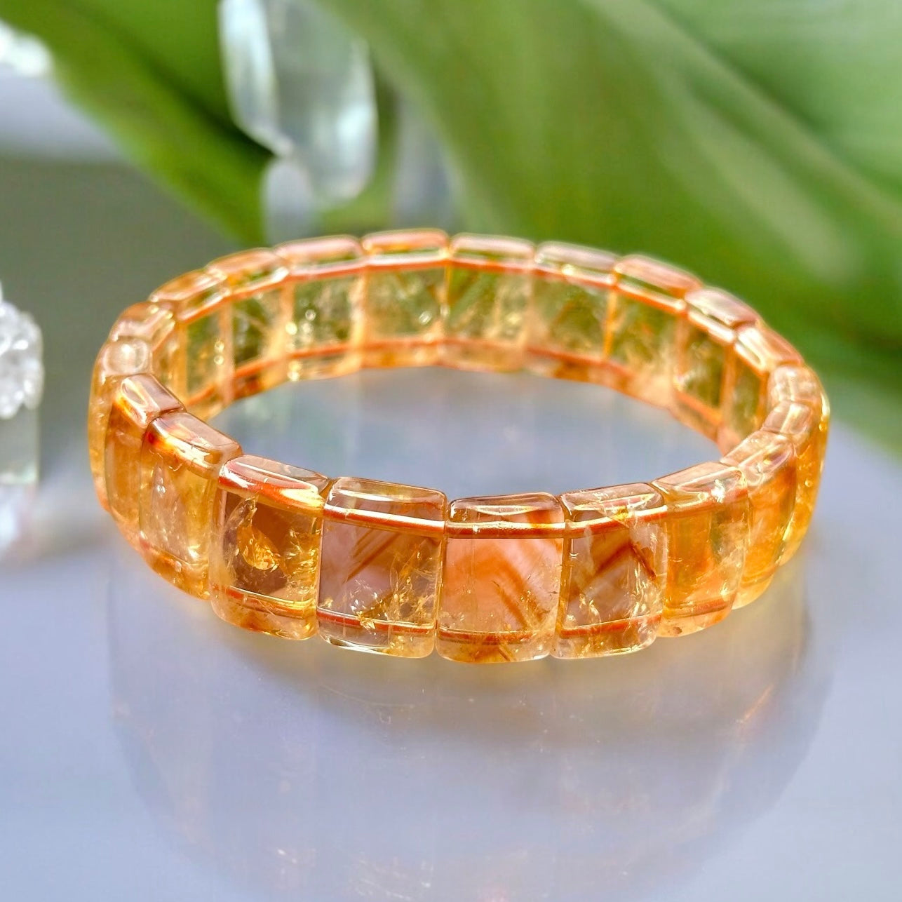 Yellow Mountain Citrine Pyramid Bangle AAA Grade