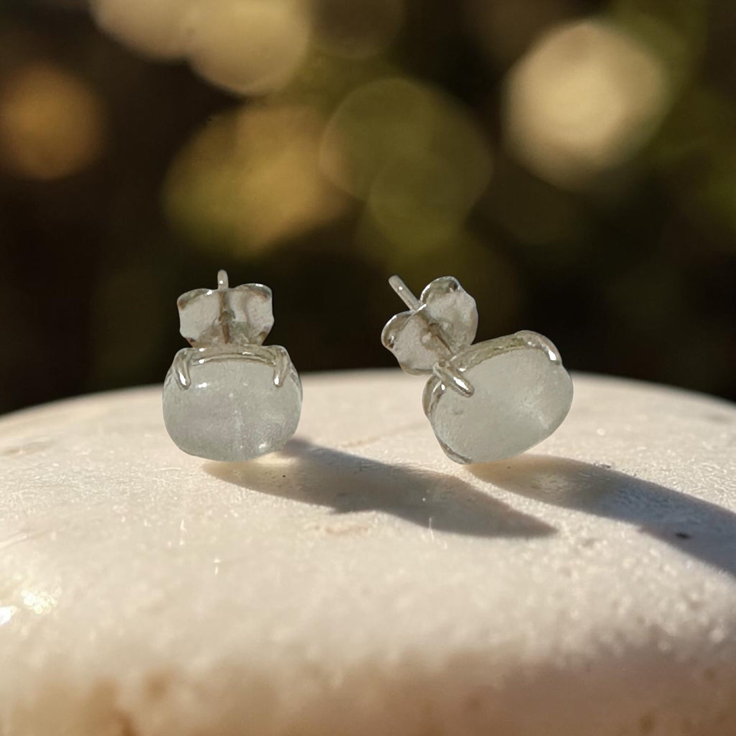 Moonstone 6×8mm Oval 925 Silver Earrings