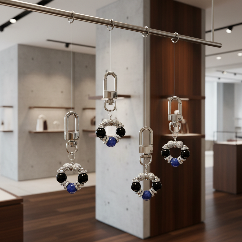 Kyanite & Black Obsidian Protection Bag Charm by Audrey (For Men & Women)