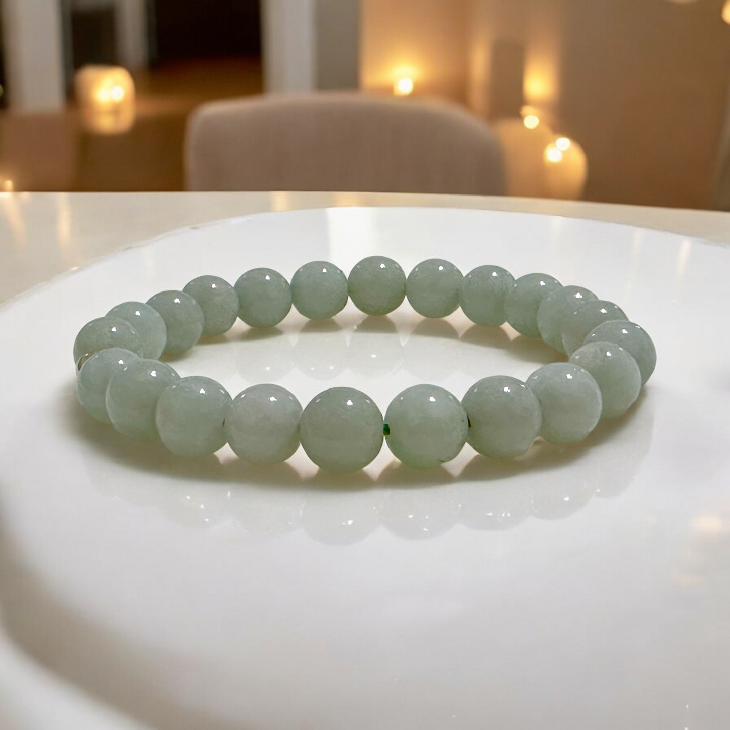 Burma Jade 8mm AAA Grade Bracelet with 14k gold-filled bead