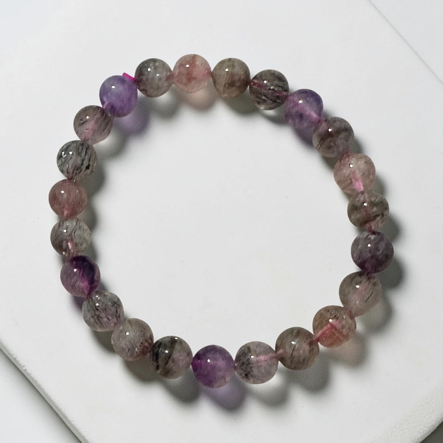 Super 7, 8mm Bracelet (Top Grade, AAAA) Good Health & Luck