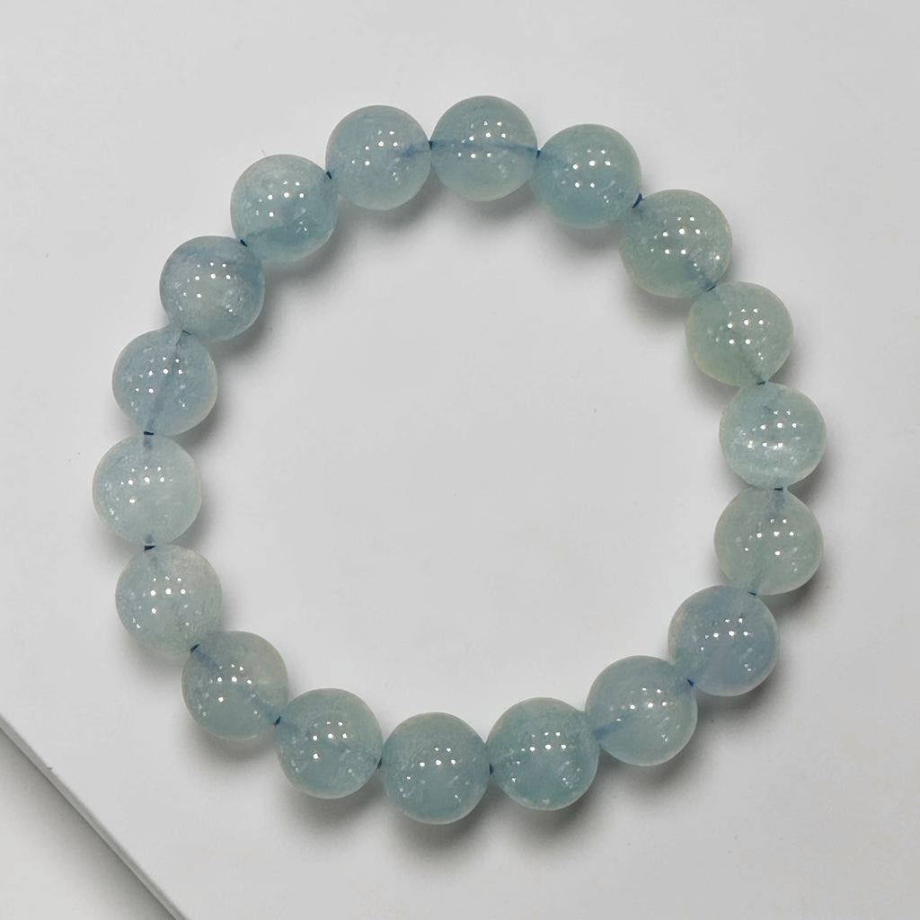 Premium Natural Aquamarine Bracelet 10mm (AAA Grade)