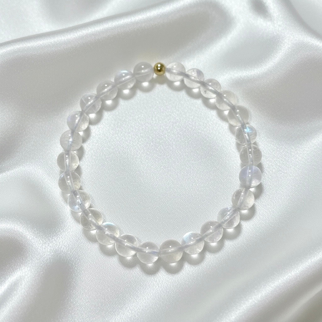 Madagascar Shiny Rainbow Moonstone Premium Grade 6mm (Limited Stocks) Rare