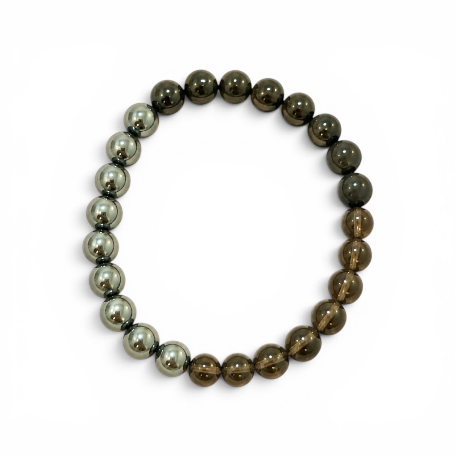 Protection Bracelet 6mm (Black Tourmaline, Smoky Quartz & Hematite)