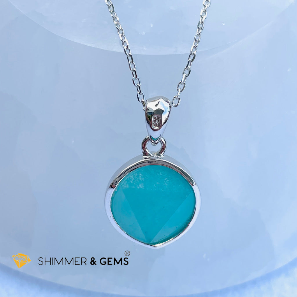 Star Of David Amazonite 12Mm Pendant 925 Silver Charms & Pendants