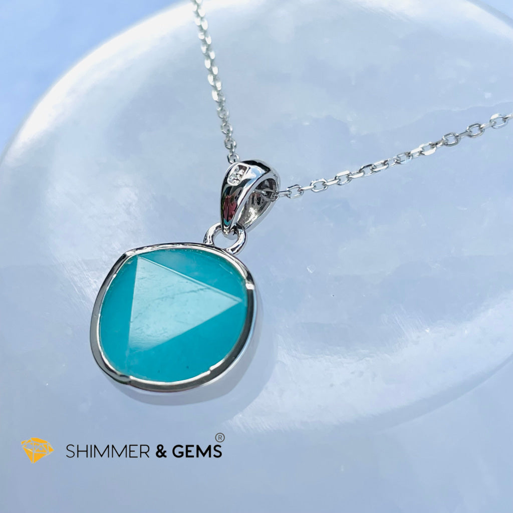 Star Of David Amazonite 12Mm Pendant 925 Silver Charms & Pendants