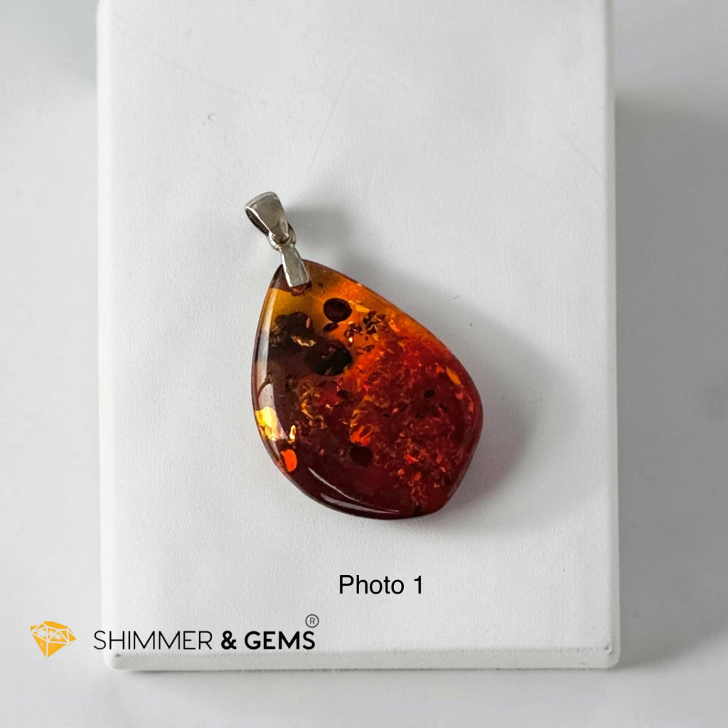 Amber Premium Pendant in 925 Silver (Magnetism & Charm)