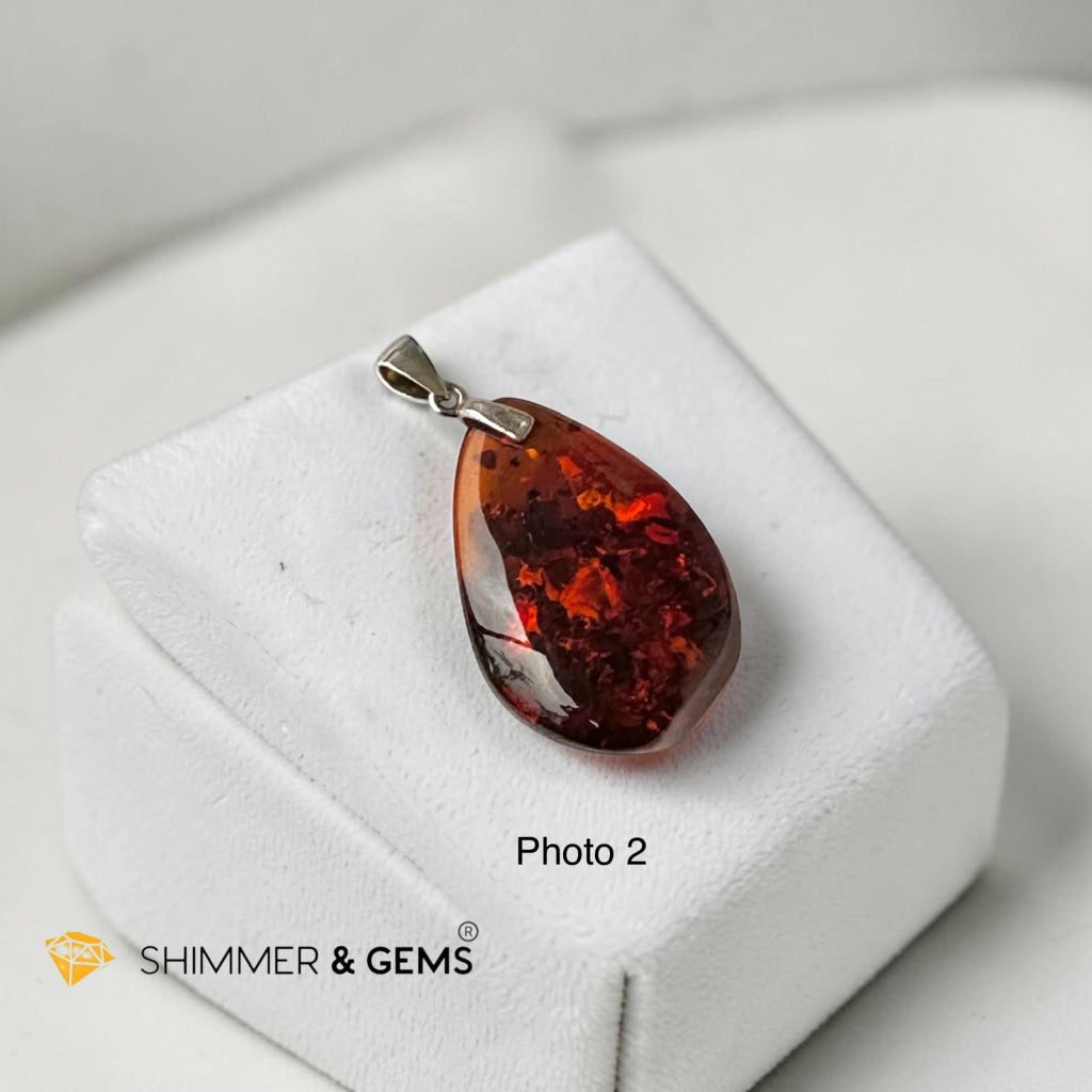 Amber Premium Pendant in 925 Silver (Magnetism & Charm)