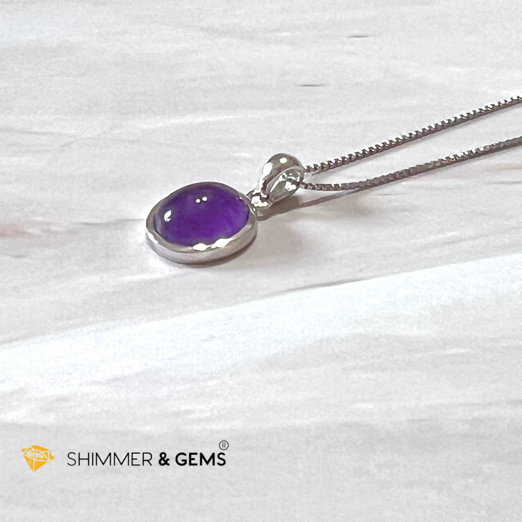 Amethyst Oval 925 Pendant (8X10Mm)