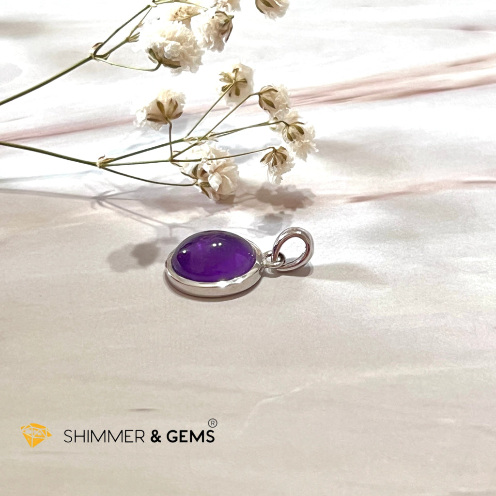 Amethyst Oval 925 Pendant (8X10Mm)