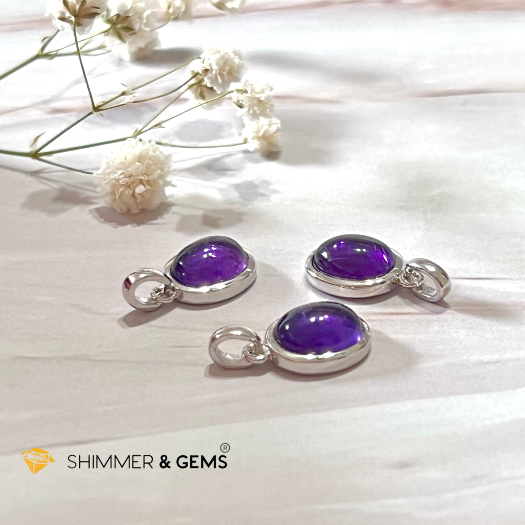 Amethyst Oval 925 Pendant (8X10Mm)