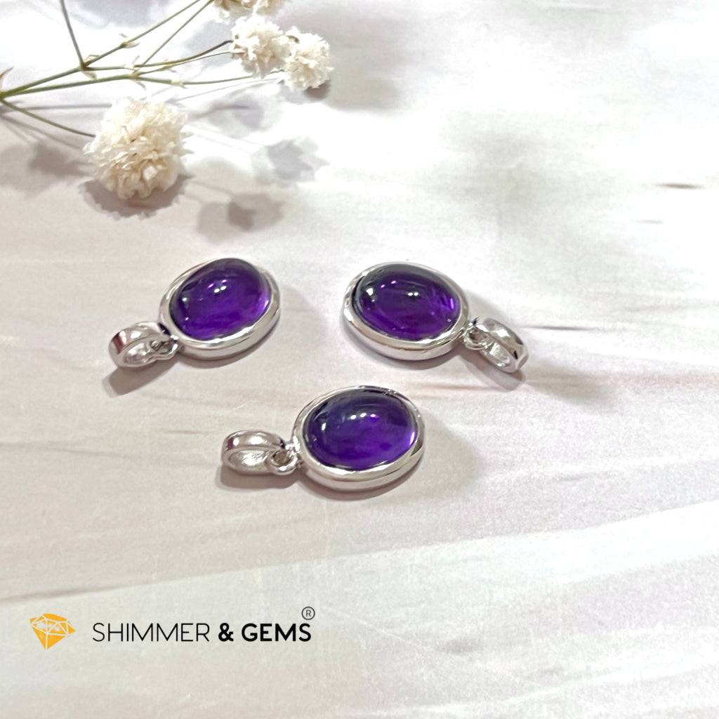 Amethyst Oval 925 Pendant (8X10Mm)