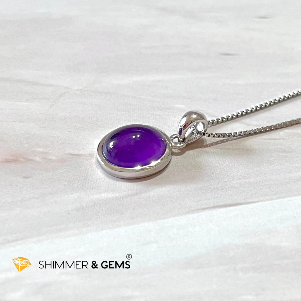 Amethyst Oval 925 Pendant (8X10Mm)