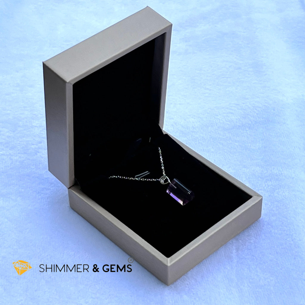 Ametrine Tube Pendant 925 Silver (14Mm)