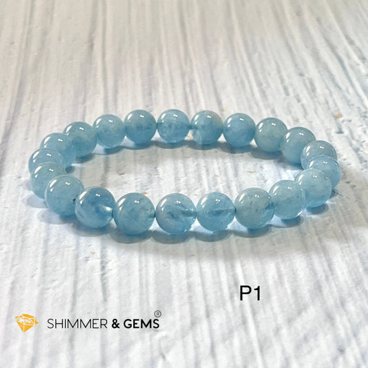 Aquamarine 9Mm Bracelets (Aa Grade) Photo 1 (6.5)