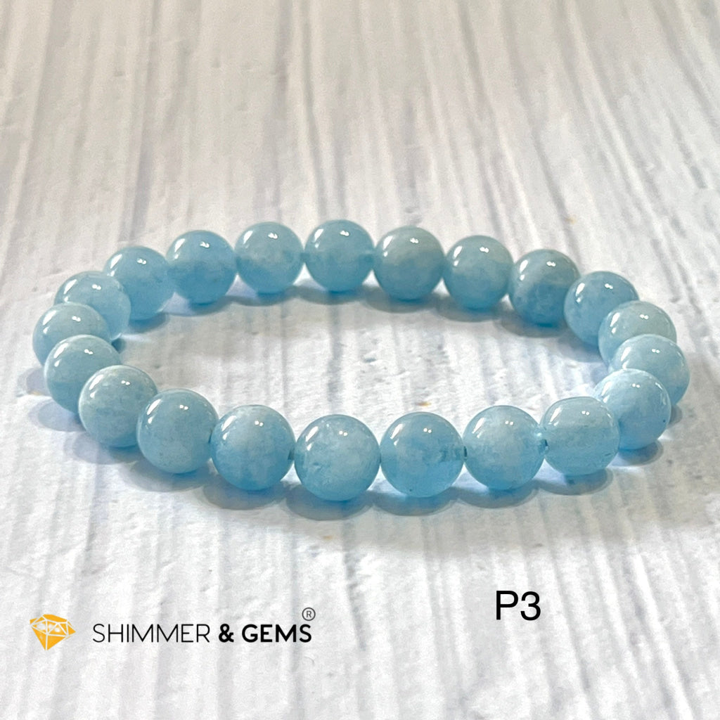 Aquamarine 9Mm Bracelets (Aa Grade) Photo 3 (6.5)